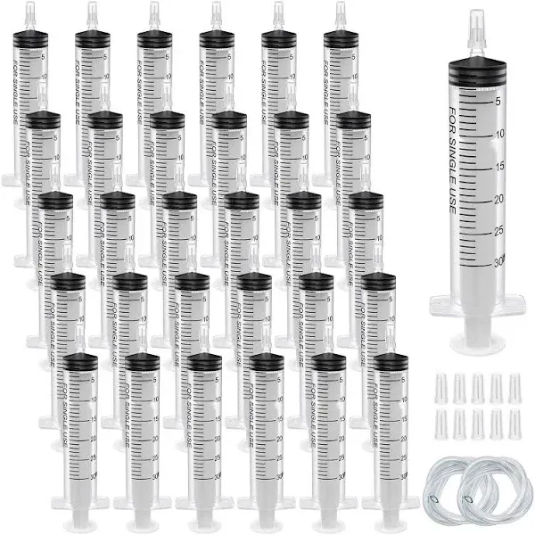 30Pack 20ml Plastic Syringe