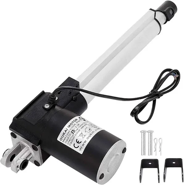 Happybuy 6 Inch Stroke Electric Actuators DC 12V with Mounting Bracket Heavy Duty 6000N/1320LB Actuators for Recliner TV Table Lift Massage Bed