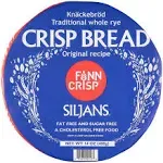 Finn Crisp Siljans Round Rye Crispbread 14oz | Knäckebröd From Finland | Multipack of Authentic Finnish Sourdough Crispbreads | Rye Hardtack | Large Finnish Rye Bread Rounds [14oz, 4 wheels]