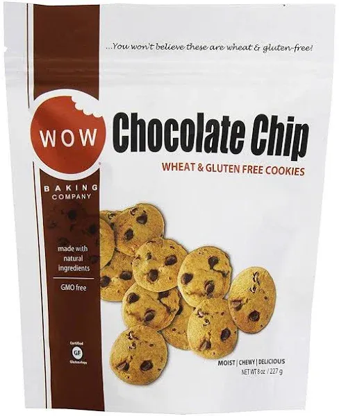 Wow Baking Cookies, Wheat & Gluten Free, Chocolate Chip - 8 oz