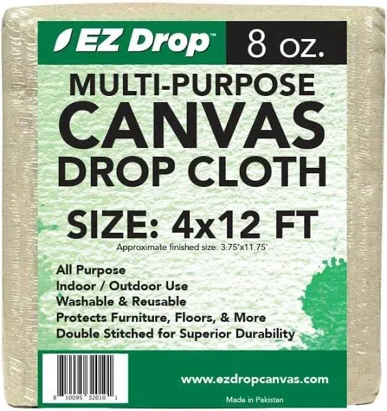 12 ft. x 15 ft. Canvas Dropcloth - 8 oz.