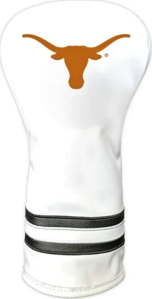 TEAM GOLF NCAA White Vintage Driver Golf Club Headcover, Form Fitting Design, Retro Design