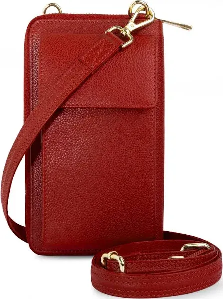 Bull Guard Leather Crossbody Wallet Phone Purse