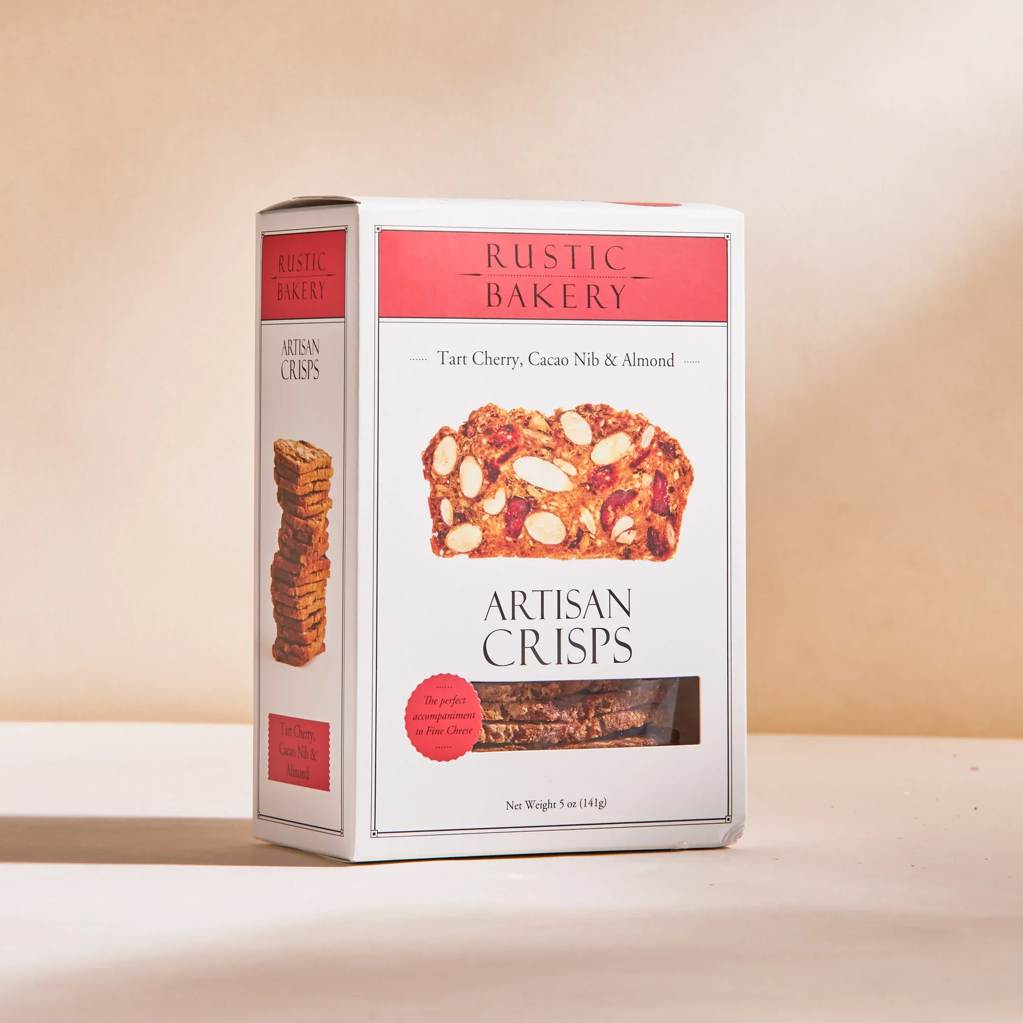 RUSTIC BAKERY Tart Cherry, Cocoa Nib & Almond Crisps, 5 OZ