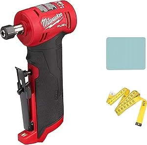 Milwaukee M12 FUEL 12V Lithium-Ion Brushless Cordless 1/4 in. Right Angle Die Grinder (Tool-Only) with Accessories