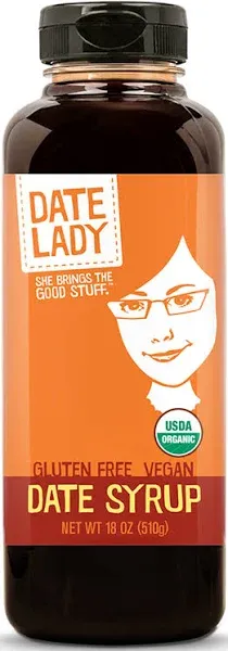 Date Lady Organic Date Syrup 12 Ounce Squeeze Bottle