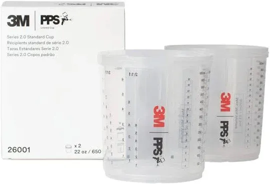 3M PPS 2.0 Starter Kit Standard Size Hard Cup plus 10 Lids and Liners