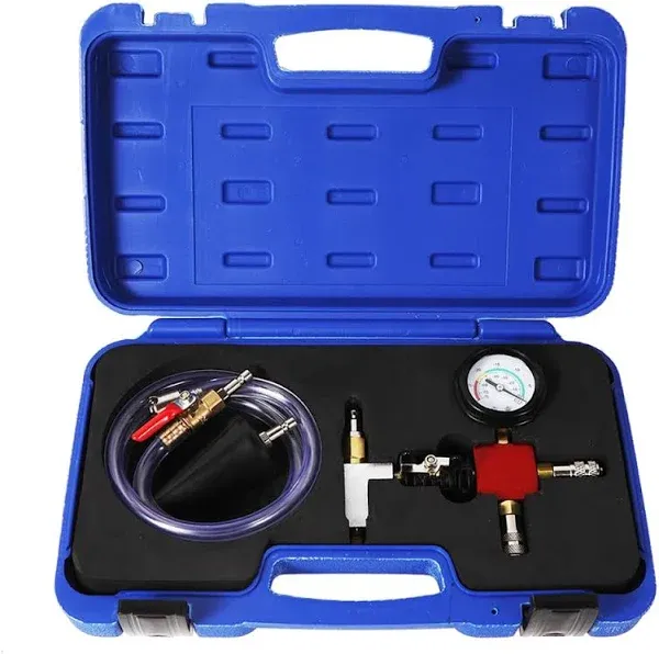 Cooling System Vacuum Purge Radiator Coolant Refill Tool Kit, Universal 