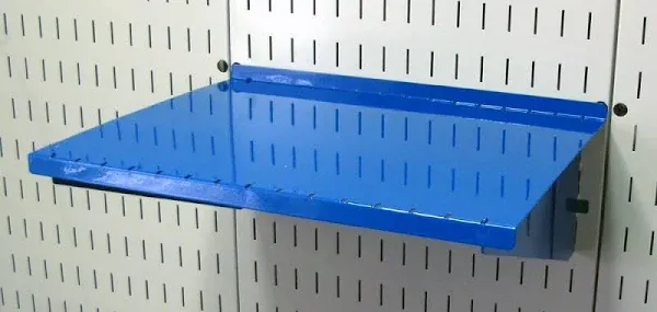 12in Deep Slotted Metal Pegboard Shelf Assembly ASM-SH-1612