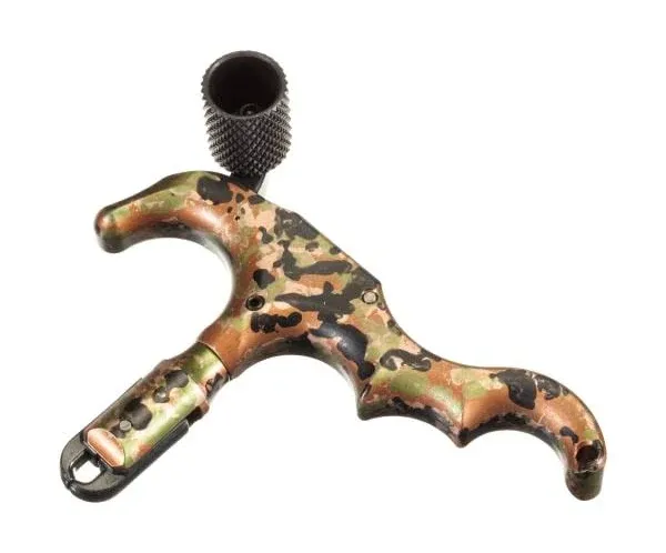 Edge 4-Finger Aluminum Hand Held Camo Archery Bow Release