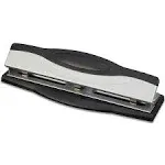 Quill Brand® 3-Hole Punch, 15 Sheet Capacity, Silver/Black (35707-QCC)