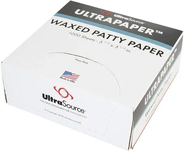 (1000 SHEETS) PATTY PAPER 5.5&#034; x 5.5&#034; HAMBURGER WAXED PATTY PAPER