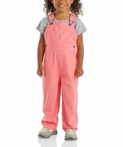 CARHARTT Baby Pink Overalls, Adjustable Straps, Durable Cotton, Snap Closure, 3M