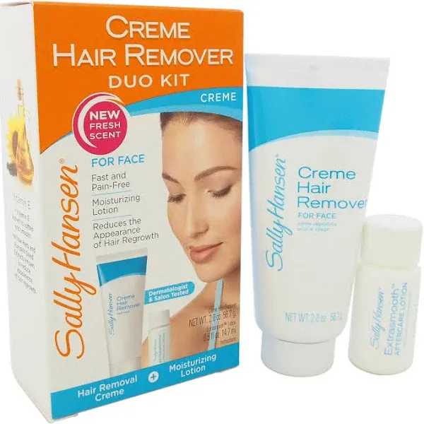 Sally Hansen Hair Removal Cream For Face In Minutes  Duo Kit Instructions New