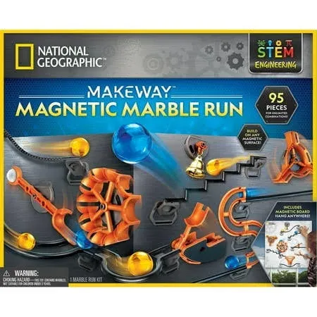 National Geographic STEM Makeway Magnetic Marble Run Kit