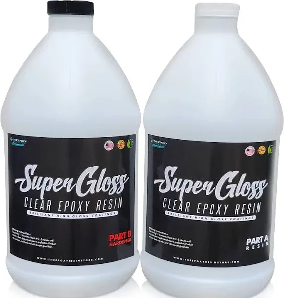 Clear Epoxy Resin - No yellowing, High Gloss Finish, Tabletops, 1 Gallon kit