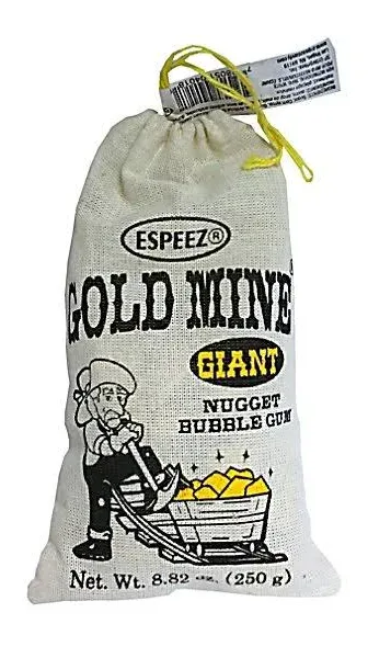 Espeez Gold Mine Nugget Bubble Gum 8.82 oz.