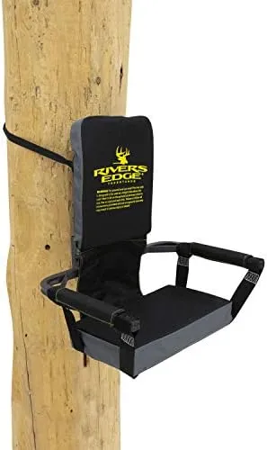 Rivers Edge® Lounger Tree Seat, Hunt from The Ground, 3" Foam Padded Seat, Padded Armrests, Folds for Transport