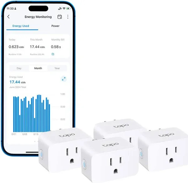 TP-Link Tapo P115 Smart Wi-Fi Plug with Energy Monitoring (2-Pack)