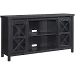 Clementine Rectangular TV Stand for TV's up to 80" in Black Grain