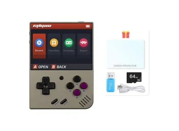 Mini Plus Retro Handheld Game Console, 3.5-inch HD IPS Screen, Cortex-A7 CPU, Acrade Portable Video Game Console