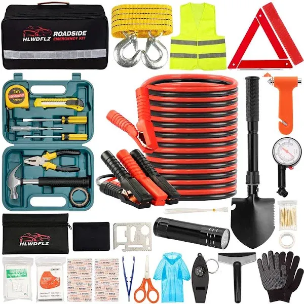 Car Emergency Safety Kit - Auto Roadside Assistance Kit,... 