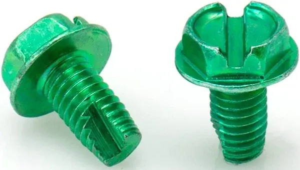 Self Tapping Green Ground Screws - Hex Head and Flat Head Screw - Bonding and Gr