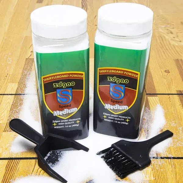 Shuffleboard Sand - Shuffleboard Wax with Mini Dustpan and Mini Brush, 2 Cans...