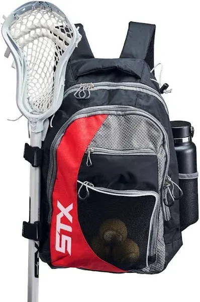 STX Lacrosse Sidewinder Backpack, One Size, Black/Columbia 