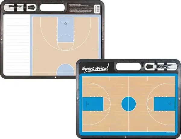 Pro Basketball Dry-Erase Board (with half-court feature)