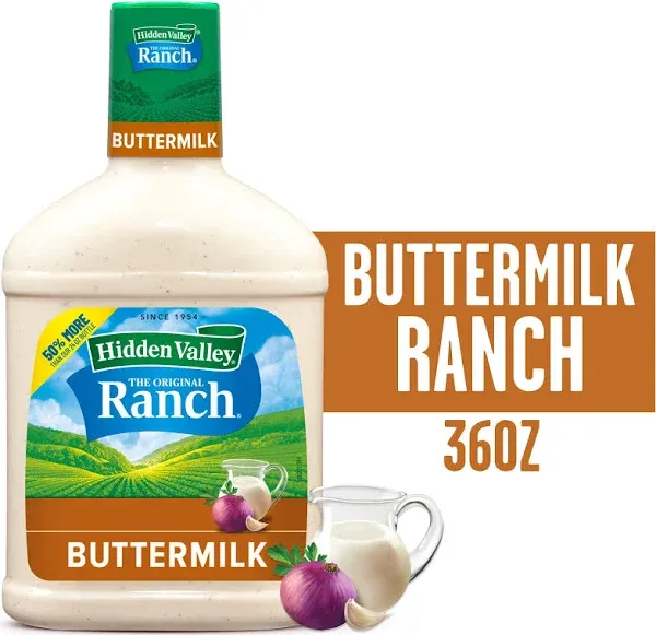 Hidden Valley Buttermilk Ranch Topping and Dressing, 16 Fluid Ounce Bottle (Package May Vary)