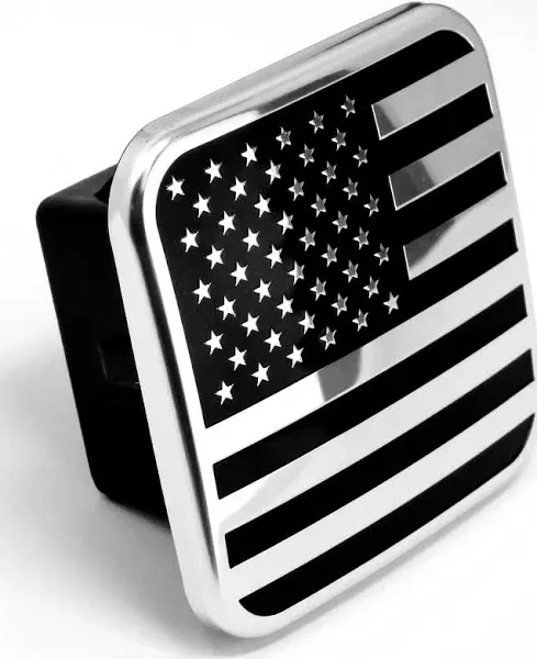 Everhitch USA American Flag Stainless Steel Metal Trailer Hitch Cover