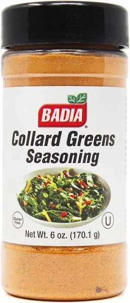 THREE Bottles Badia Collard Greens Seasoning Spices Powder GF/Kosher 6 Oz Each