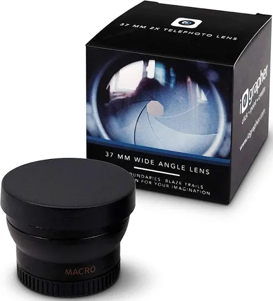 iOgrapher 37mm Wide Angle &amp; Macro Lens to Attach to Case - Universal Cam Upgrade