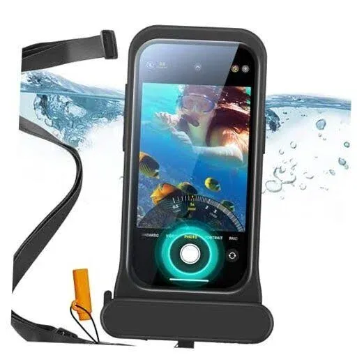  Waterproof Phone Pouch for iPhone 15 Pro / 14 iPhone 13Pro/14Pro/15<wbr/>Pro Black