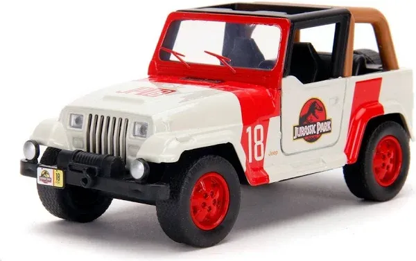 Jada Toys Jurassic World 1:32 Jeep Wrangler Die-cast Car, Toys for Kids and Adults