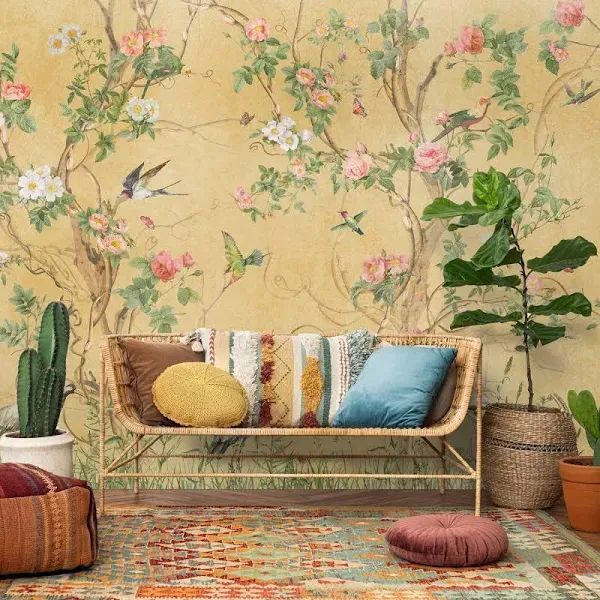 Chinoiserie Peony Tree Wallpaper Mural