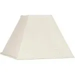 Upgradelights Eggshell Silk Square Mission Style Nickel Clip On Chandelier Lampshade (Eggshell)