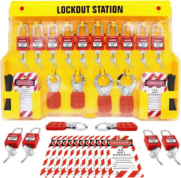 Lockout Tagout Station w/ Loto Devices - TRADESAFE Lockout Station