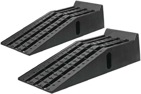 LAUCO Omni Car Ramps 6.6in Car Lift for Oil Changes and Jack Support, Car Ramps for High Lift, Vehicle Ramps for Garage, 35.5'' x 12'' x 8.5'', Pack of Two - 10,000 lbs. Capacity Per Pair