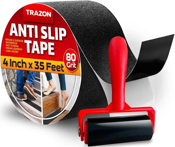 Anti Slip Tape for Stairs 4 Inch x 35 FT : Heavy Duty Grip Tape for Stairs Ou...