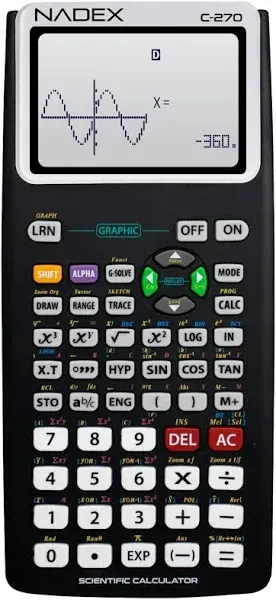 Scientific Calculator with Graph Functions for College and High School Students, Engineering, Advanced Mathematics, Calculus, Algebra, Geometery, Trigonometry, Statistics, Physics, Chemistry, White