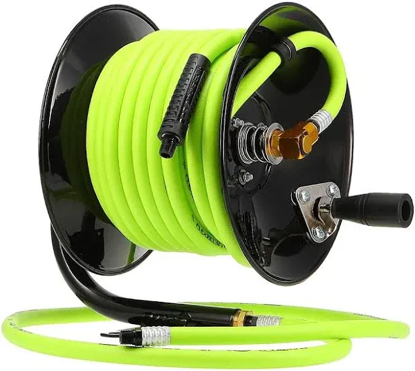 Flexzilla® L8650FZ - Heavy Duty Manual Fixed Air Hose Reel with 3/8&quot; x 50&#039; Air Hose