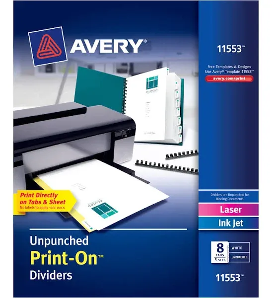 Avery Print-On Dividers