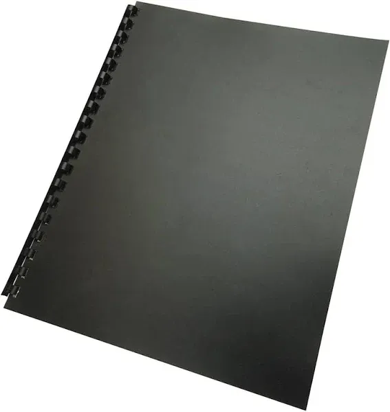 GBC 100% Recycled Poly Binding Cover, Black, 11 x 8.5, Unpunched, 25/Pack