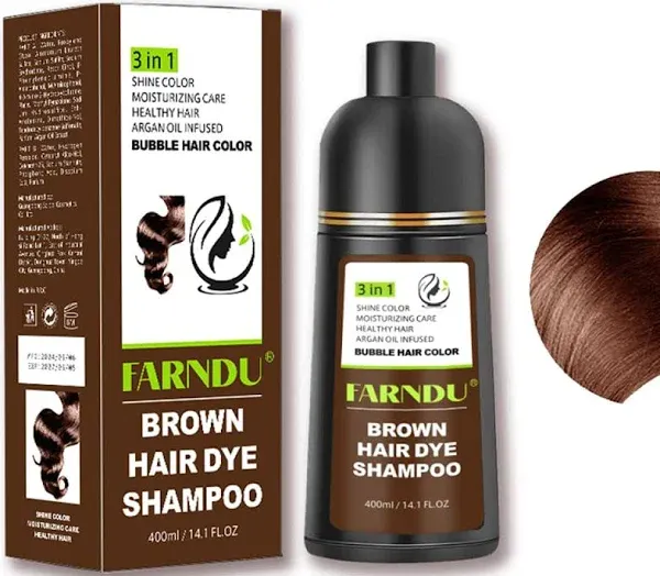 Brown Hair Dye Shampoo Gray Hair Coverage Natural Herbal Hair Color Shampoo 3 In 1 champu para canas