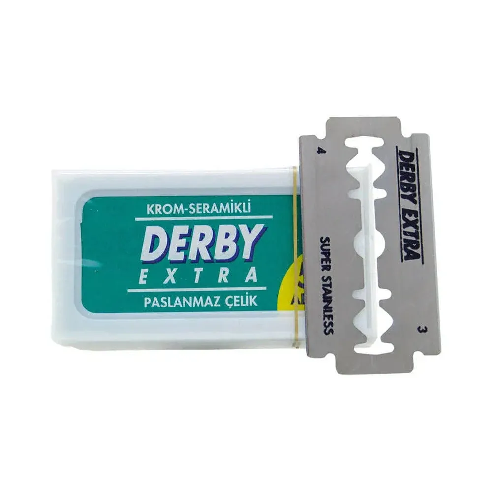 Premium Quality Men Shaving Straight Barber Razor &amp; Derby Double Edge Blades