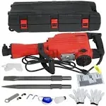 2200W Heavy Duty Electric Demolition Jack Hammer Concrete Breaker W/Case, Gloves