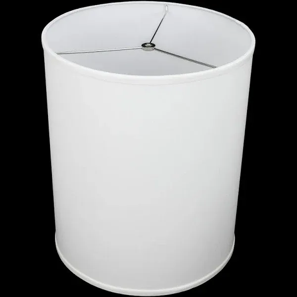 Fenchel Shades 14 in. Top Diameter x 14 in. Bottom Diameter x 17 in. Height White Drum Lamp Shade