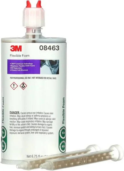 3M Automix 08463 Flexible Foam, 200 mL Cartridge, Liquid, Black EXP 11/2024